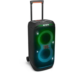 JBL Party-Lautsprecher "PartyBox Stage 320", schwarz, B:39cm H:43cm T:73cm, Lautsprecher, 18h Akkulaufzeit, dynamische Lichtshow, Teleskopgriff, Auracast, Topseller