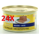 24 X Gourmet Gold Mousse Pollo Gr.85