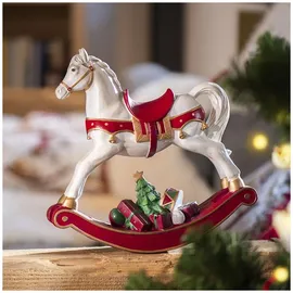 Villeroy & Boch Schaukelpferd XL Winter Collage Rot/Mehrfarbig