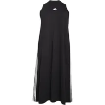 adidas Essentials 3-Streifen Racerback ärmelloses Langes Kleid Black / White M