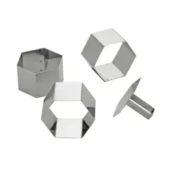 SCHNEIDER Schaumspeiseringe-Set, Sechseck 166502 , Höhe: 75 mm, 4-teilig (3 Formen + 1 Drücker)