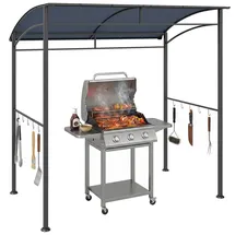 Outsunny Grillpavillon 2,15 x 1,5 m Grau