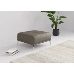 Polsterhocker PLACES OF STYLE "Caluna", grau (delphine), B:89cm H:45cm T:89cm, Hocker, moderner Sitzhocker in hochwertiger Verarbeitung