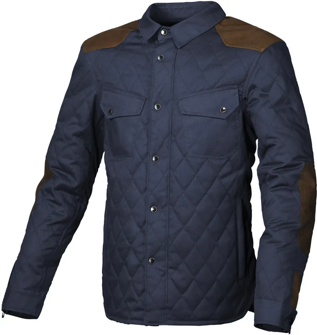 Macna Inland Quilted Motorfiets textiel jas, blauw, 2XL Voorman