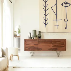 Buffet aus Palisander Highboard 175 cm breit besondere Maserung Massivholz