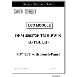 Display Elektronik LCD-Display Weiß 480 x 272 Pixel (B x H x T) 105.50 x 67.20 x 3.95mm DEM480272FT