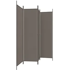vidaXL 4-tlg. Paravent Anthrazit 200x200 cm Stoff
