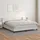 vidaXL Boxspringbett mit Matratze Weiß 180x200 cm Kunstleder