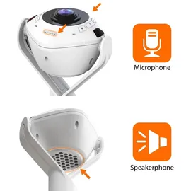 j5create JVU368-N 360°-AI-gesteuerte-Webcam mit Freisprecheinrichtung (2.10 Mpx), Webcam with Speakerphone