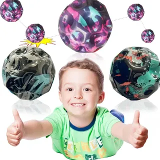 Astro Jump Ball, 4pcs Space Ball Moon Ball Space Theme Bouncy Balls, Planeten Hüpfbälle Spielzeug Mini Bouncing Ball Toy,Bouncy Balls for Kids Party Gift 7cm