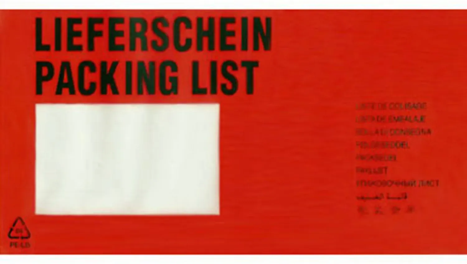 DOCUFIX Dokumententaschen *Lieferschein*, DIN Lang 240x115mm,  250 Stk.