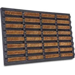 Fußmatte HANSE HOME "Schmutzfangmatte Brushes Mat, Türmatte", braun, B:75cm H:25mm L:45cm, Gummi, Kokos, Teppiche, Kokos, Gummi, Schmutzfangmatte, Outdoor, Rutschfest, Innen, Kokosmatte