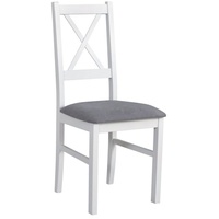 Beautysofa Esszimmerstuhl Stuhl Nilo X (2 Stk. pro Satz) aus Holz mit gepolstertem Sitz (6 St), Beine in: Buche, Sonoma, Stirling, Nussbaum, Schwarz und Weiß