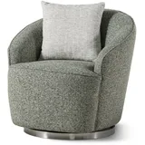 Livora Sessel FIONA Polyester 79 x 81 x 74 cm Dunkelgrün mit Kissen