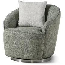 Livora Sessel FIONA Polyester 79 x 81 x 74 cm Dunkelgrün mit Kissen