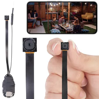 Somikon 2K-Micro-Einbaukamera mit Bewegungserkennung, Mikrofon, WLAN, App