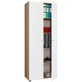 VCM Vandol Mehrzweckschrank 70 x 178 x 39 cm Weiß