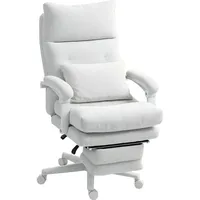 Homcom Bürostuhl Creme, Textil, 68x122x70 cm, Arbeitszimmer, Bürostühle, Drehstühle