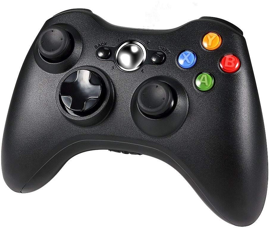 Diswoe Wireless Controller for Xbox 360, xbox 360 Game Controller Gamepad, Buttons Improved Ergonomic Design Joystick for Microsoft Xbox & Slim 360 PC Windows 7,8,10 (Black)