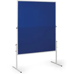 Info- und Moderationstafel, 1200 x 1500 mm, Textil, blau, klappbar