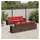 vidaXL Gartensofa-Set 9-tlg. braun Polyrattan