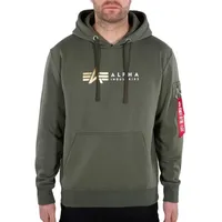 Alpha Industries Label Pullover Dark Olive XL