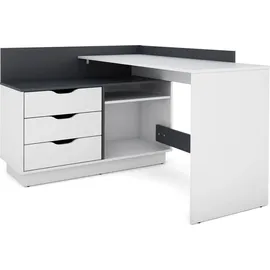byLIVING Belfast Breite 129 cm, weiß/anthrazit,