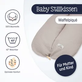 Julius Zöllner Stillkissen Nappi 190 cm Waffelpiqué Braun