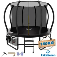 HOMALL Gartentrampolin Kindertrampolin Ø305/366, Gewicht 150kg, Ø 305 cm, (228 cm, Ø 228/305/366/427 cm, mit Sicherheitsnetz und Leiter, 360° Schutzgitter) 305 cm