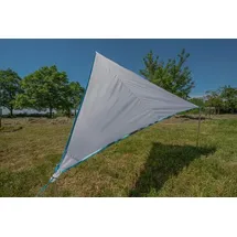 Bent Zip-Canvas Sonnensegel Grau/RV Hellblau