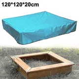 Wasserdichte Sandkastenabdeckung, Sandkastenabdeckung Aus Plane, Spielzeugsandkastenabdeckung-150x150x20cm-sky Blue