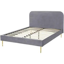Beliani Flayat 140 x 200 cm Grau/Gold