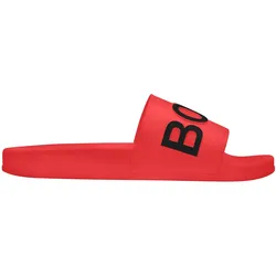 BOSS Herren Badesandalen - KIRK SLID, Badeschuhe, Slipper, Slides, Logo Rot EUR 44