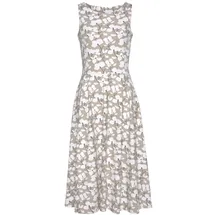 Beachtime Sommerkleid Beige Blumen 46