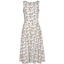 Beachtime Sommerkleid Beige Blumen 46