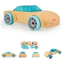 Moni Spielzeug-Auto Spielzeugautos Mini Buchenholz, verschiedene Modelle, ab 4 Jahre blau