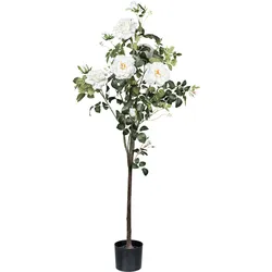Kunstblume CREATIV GREEN "Blumenstrauß in Packpapier", beige (creme), H:50cm, Kunstpflanzen, mit Textilpflanzen in trendiger Trockenblumen-Optik
