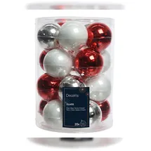 Christmas Decorations Kaemingk Weihnachtsbaumkugeln Glas 6 cm 20 Stueck Mix Emaille Matt