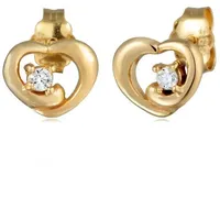Elli DIAMONDS Ohrringe 585 Gelbgold Herz in Gold | Gr.: onesize