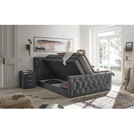 ed exciting design Boxspringbett Cashfield 8 ca. 180x200 cm Anthrazit