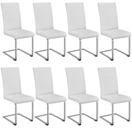 Tectake tectake® Schwingstuhl, gepolstert mit Kunstlederbezug, flaches Stahlgestell in C-Form, 41 x 52 x 99 cm