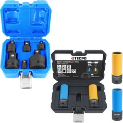 TECPO Kraft-Adapter Satz, 6-tlg. + Kraft-Schoneinsatz-Satz, SW 17...