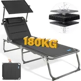 HOMECALL Sonnenliege  klappbar  schwarz