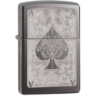 Zippo 28323 Feuerzeug 60001271 Ace Filigree Benzinfeuerzeug, Messing, Transparent