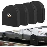 luxuskollektion 4er Set Reifenabdeckung für Rad 26-29 Zoll Wasserdicht Oxford PU Heavy