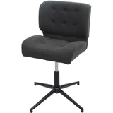 MCW Esszimmerstuhl H42 Stoff/Textil Dunkelgrau Fuß Schwarz