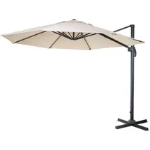 MCW Ampelschirm Weiß, Textil, 420x400 cm, Sonnenschutz, Sonnenschirme