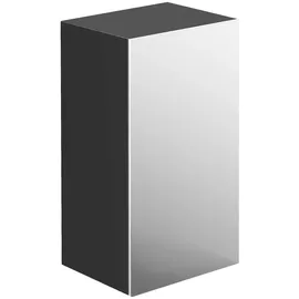 EMCO Evo Halbhochschrank 75 x 40 x 120 cm Schwarz/Spiegel Glas/MDF