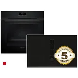 Siemens PQ227EA51Z, Einbau-Backofen-Set, ED851BS16E + HB271ABB3, Einbau-Backofen, Kochfeld mit Dunstabzug (Induktion)