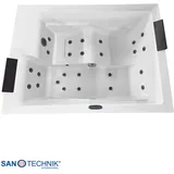 Outdoor Whirlpool Korfu White Inkl. Abdeckung + Stiege 190x140x70 Cm Frostsicher